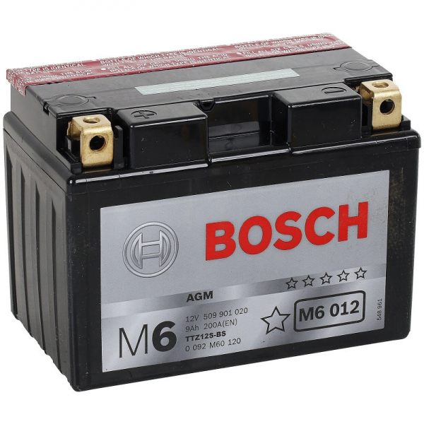 Bosch 0092M60120 аккумулятор необслуживаемый, аналог  YTZ12S , CT1211