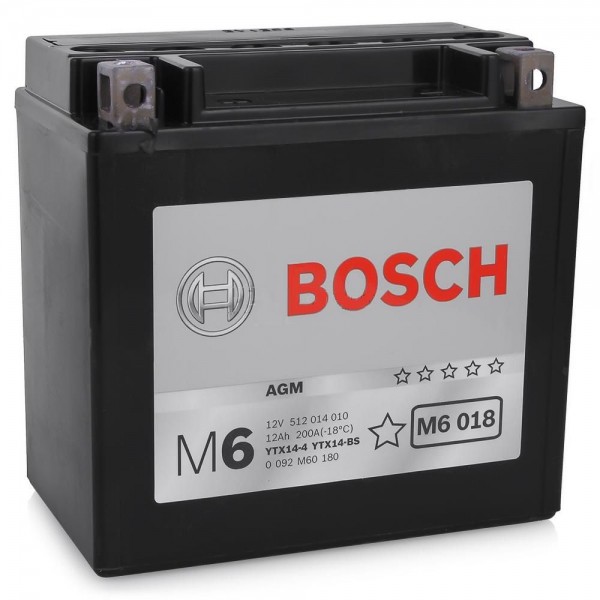 Bosch 0092M60180 аккумулятор необслуживаемый, аналог  YTX14-BS , CT1214