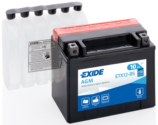 Exide YTX12-BS  аккумулятор необслуживаемый, аналог  0092M60140, CT1212