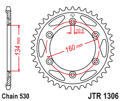 JTR1306.43 Звезда задняя  43 зуба