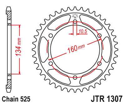 JTR1307.42 Звезда задняя  42 зуба