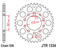 JTR1334.42 Звезда задняя  42 зуба