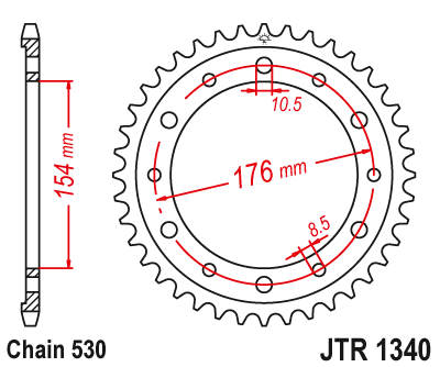 JTR1340.43 Звезда задняя  43 зуба