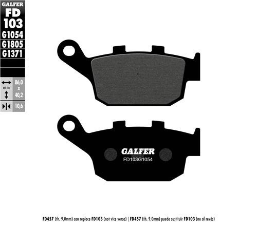 Galfer Тормозные колодки FD103 G1054 (can replace FD457)
