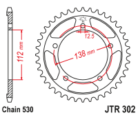 JTR302.43 Звезда задняя  43 зуба