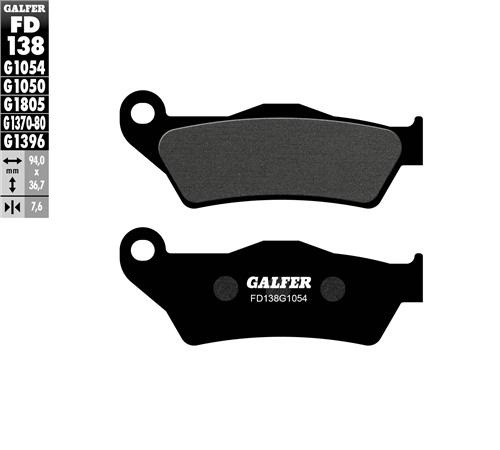 Galfer Тормозные колодки FD138 G1054 (can replace FD186 8.5 mm.)