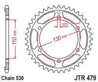 JTR479.38 Звезда задняя  38 зубов