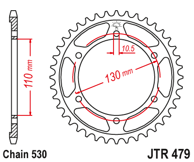 JTR479.42 Звезда задняя  42 зуба